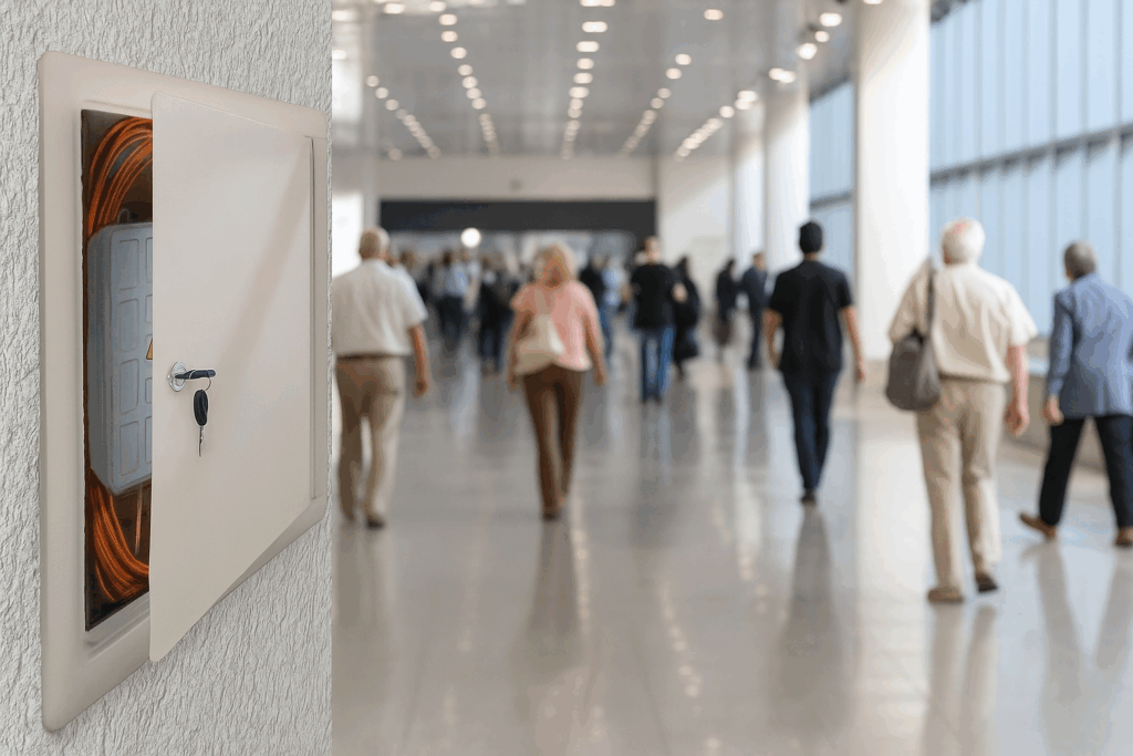 tapa de registro para zonas de alta afluencia de público